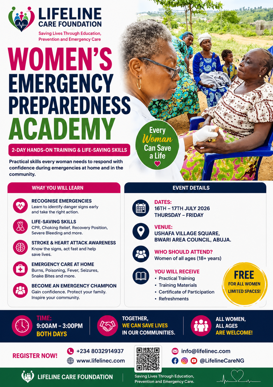 Women's Emergency Preparedness Academy flyer