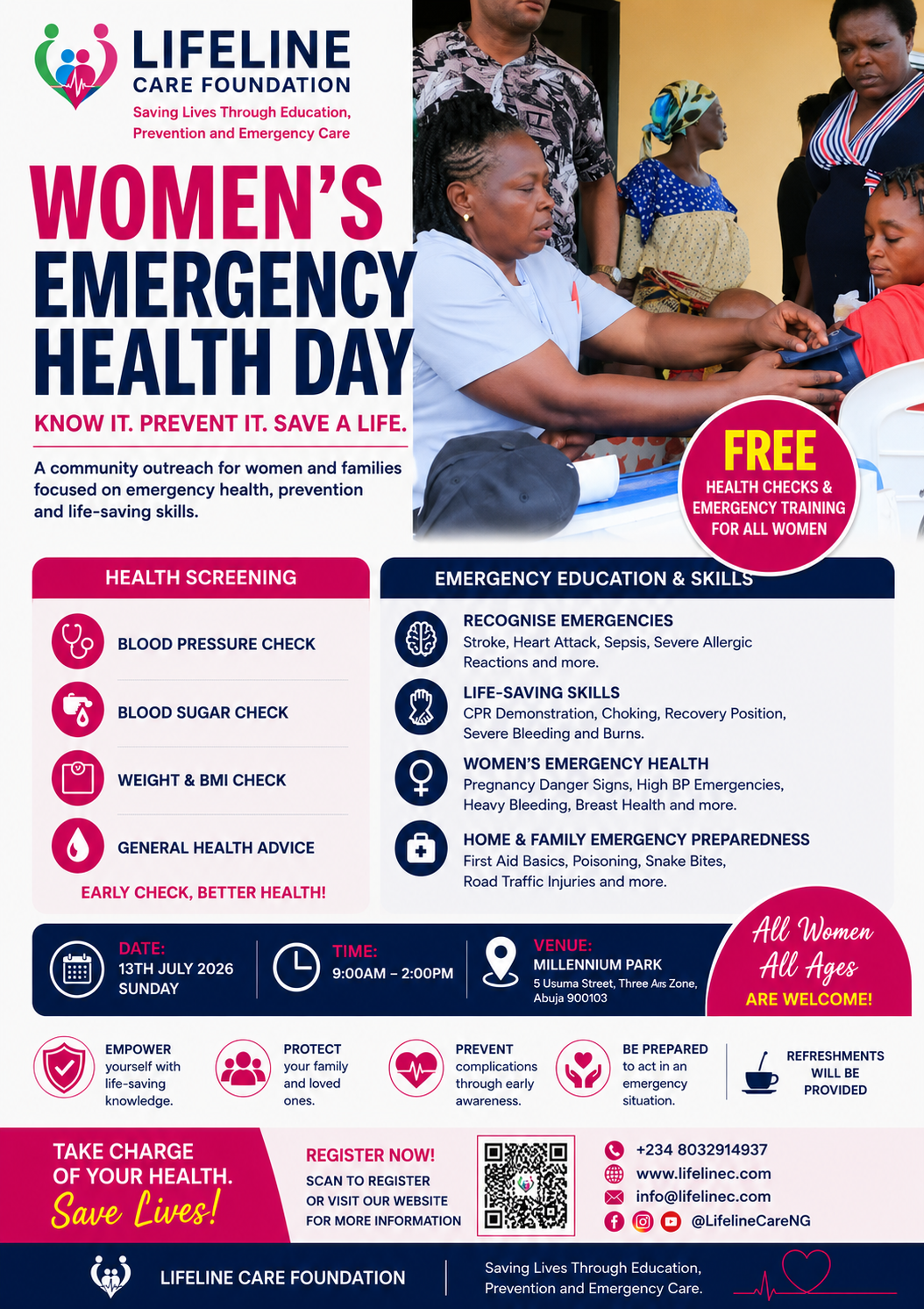 Women's Emergency Health Day flyer